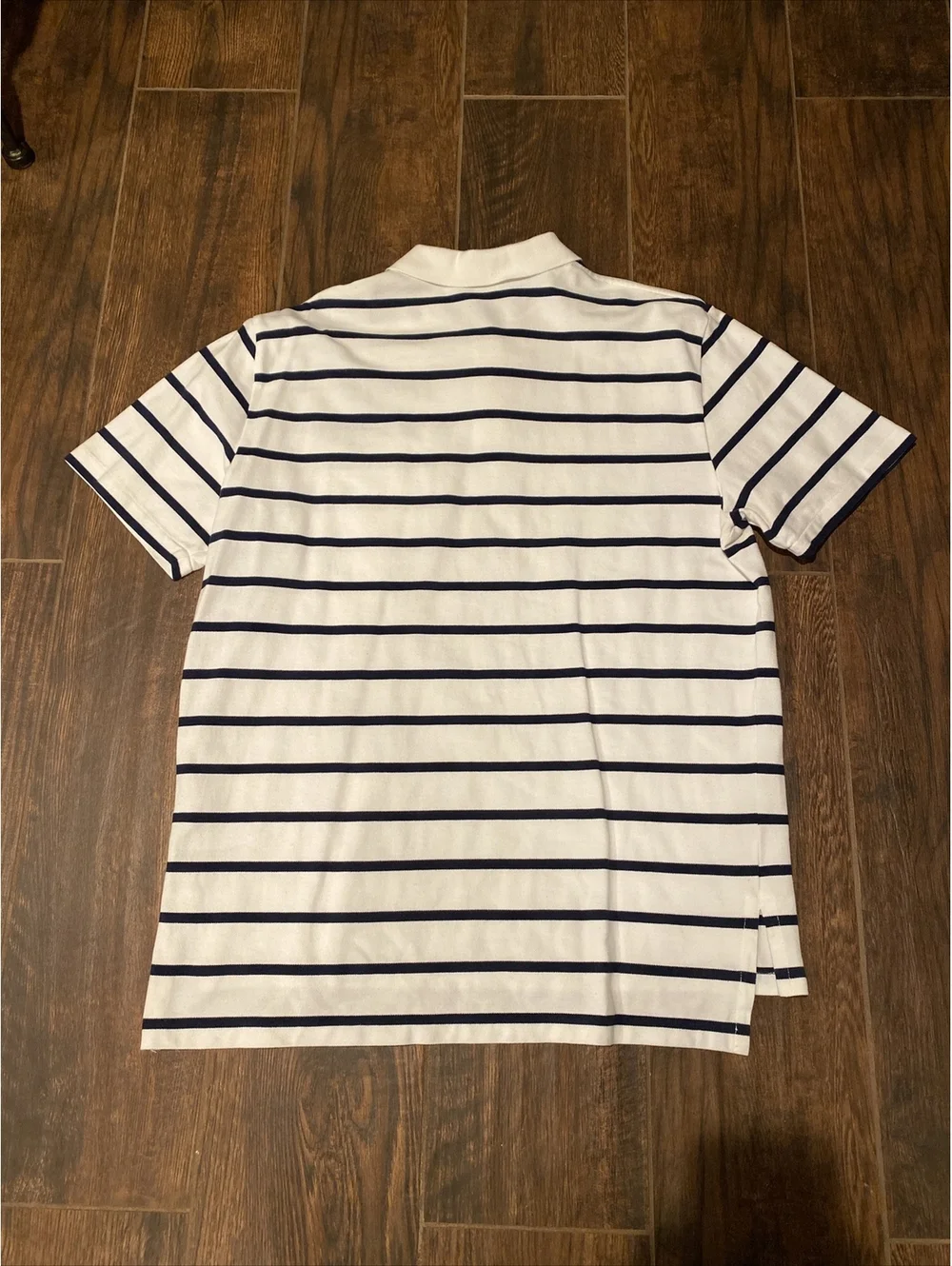 POLO RALPH LAUREN MEN SIZE XL WHITE STRIPED SHORT SLEEVE COLLARED POLO SHIRT